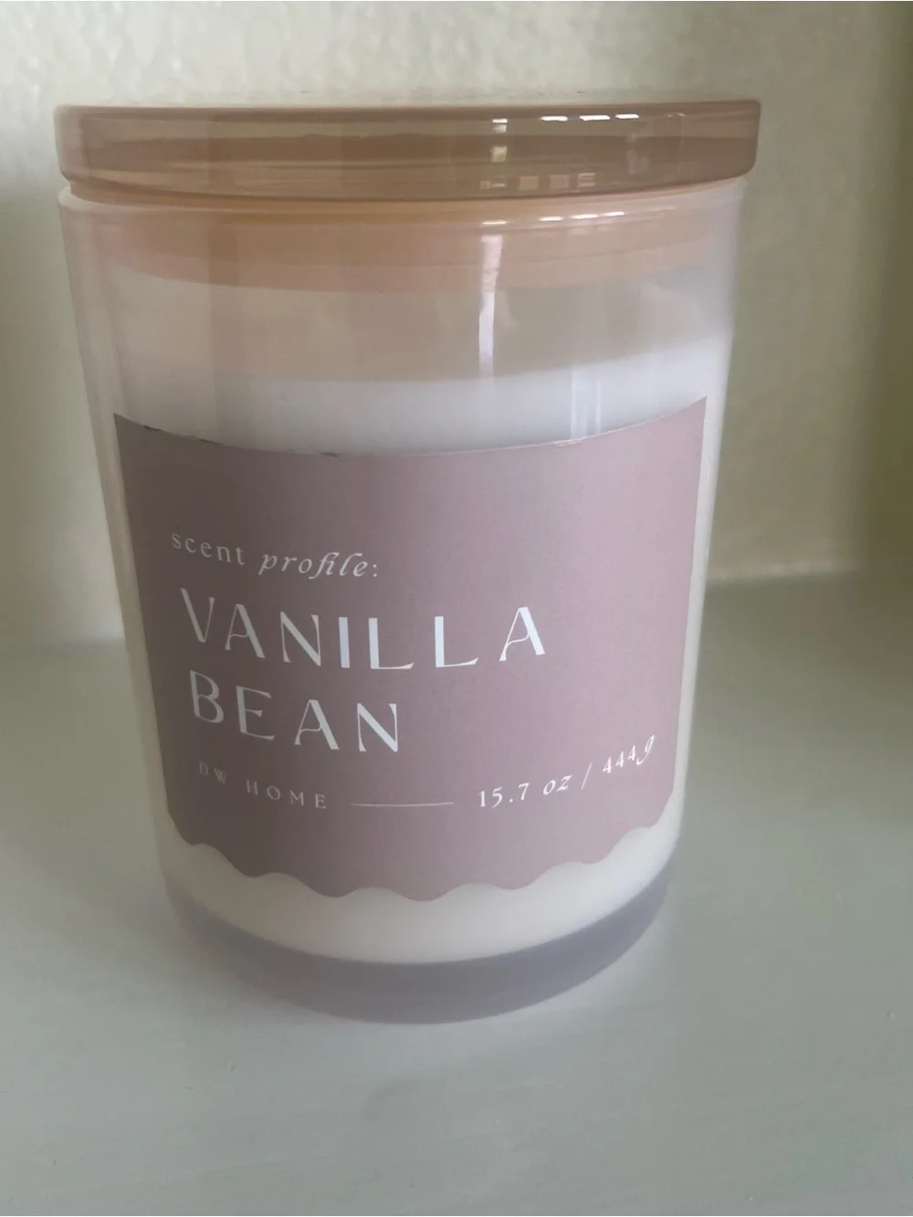 DW Home Vanilla Bean Candle 15.7 oz Wooden Wick Wooden Scented Home Fragrance